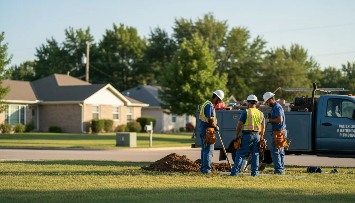 Residential water line and bathroom plumbing service in Waka, TX